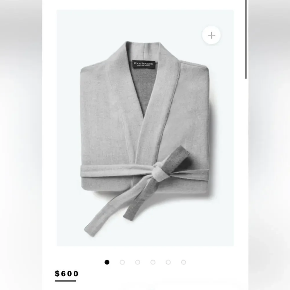 NWOT $600 Four Seasons Wool Resort Robe - Picture 3 of 8